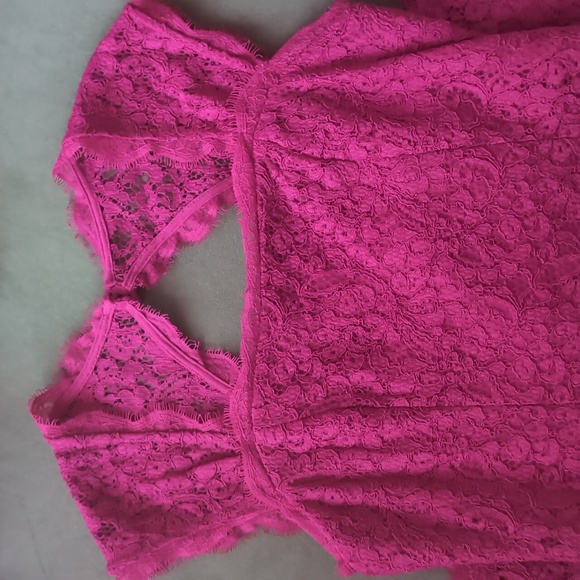 Adriana Pappell Fuschia Lace Mini dress - Picture 6 of 6